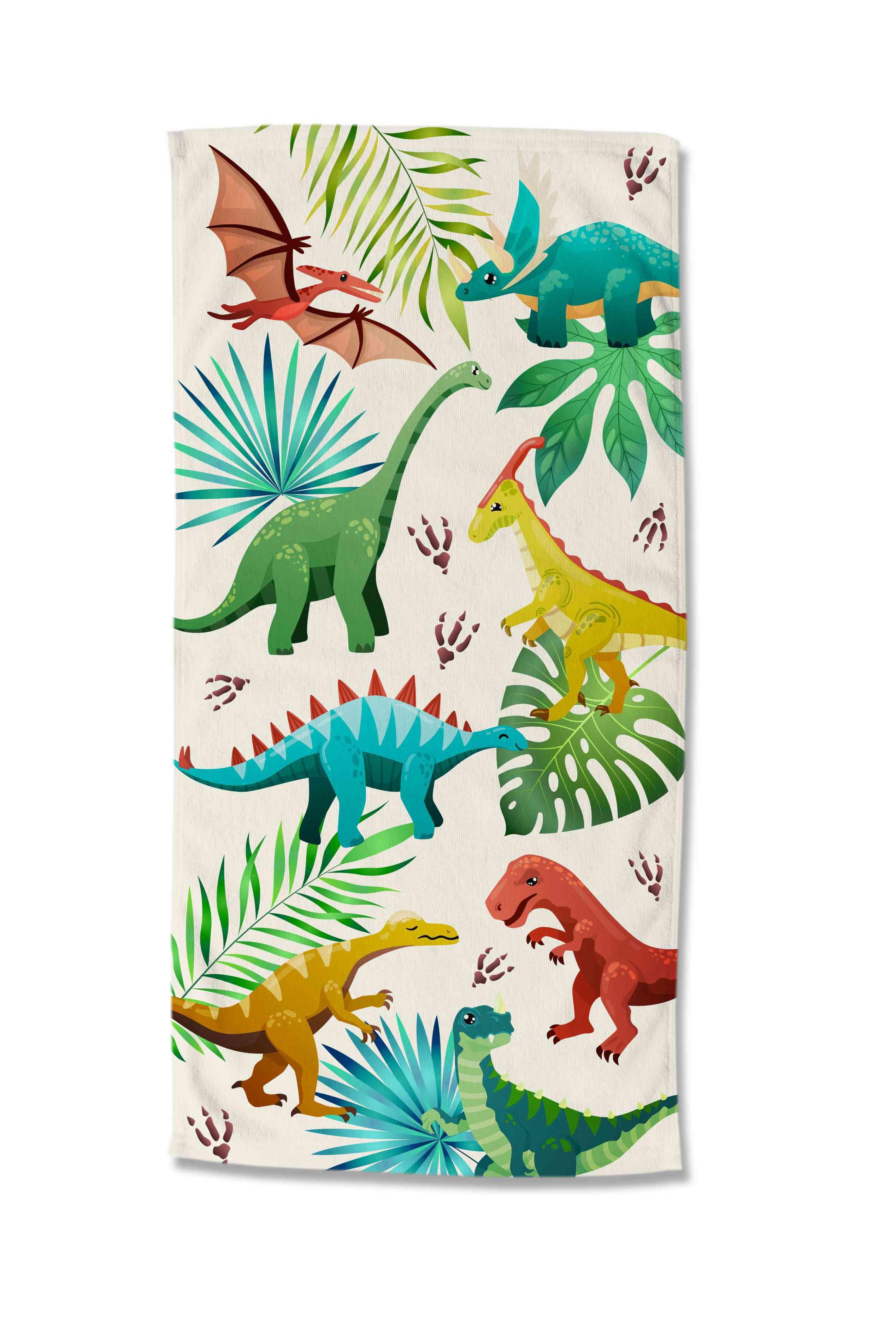 Strandtuch Dinos Multicolor 75x150 Cm - Multicolor, Trend, Textil (75/150cm)