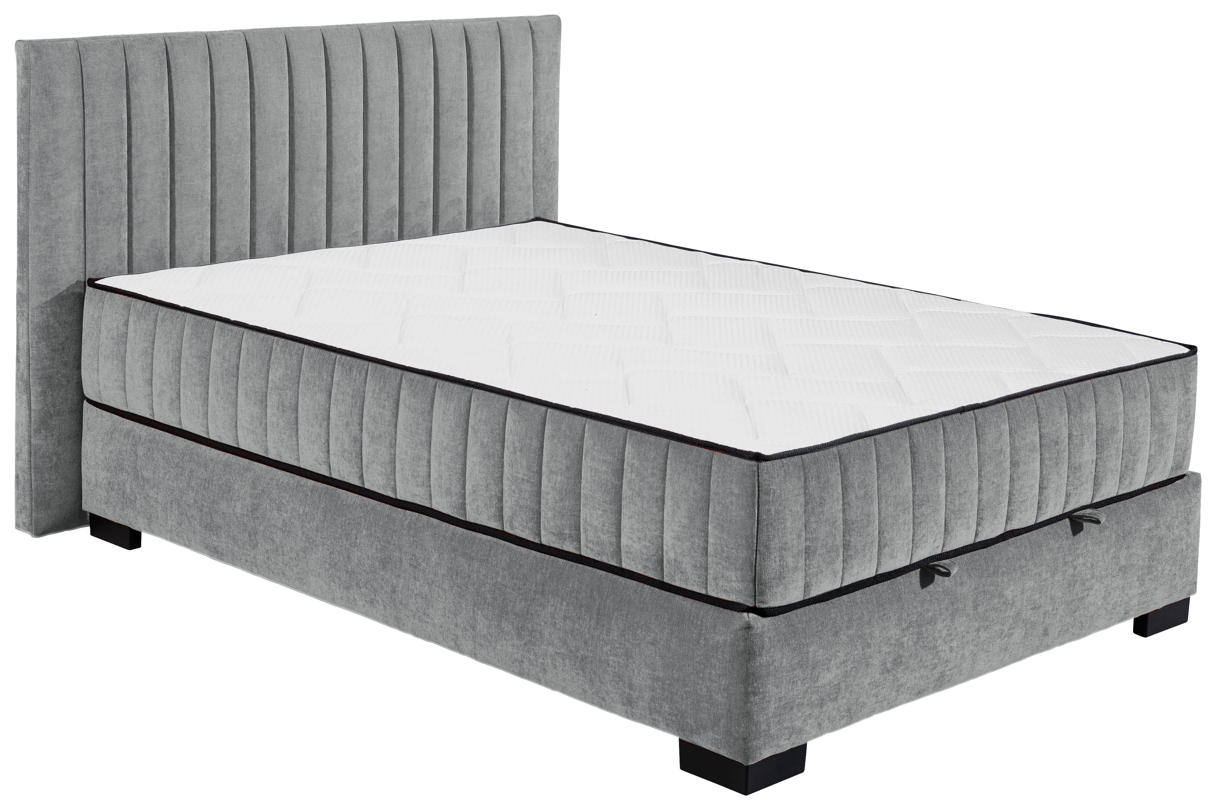 Boxbett Nagol C - Anthrazit/Schwarz, MODERN, Holzwerkstoff/Textil (140/200cm) - MID.YOU