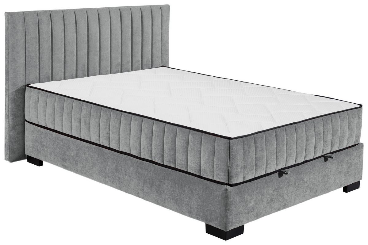 Boxbett Nagol C - Anthrazit/Schwarz, MODERN, Holzwerkstoff/Textil (140/200cm) - MID.YOU