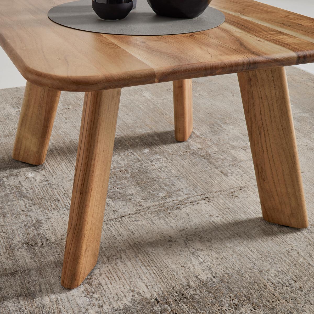 Konferenční stolek LIZA akácie 70x70cm - barvy akácie, Moderní, dřevo (70/70/45cm) - Premium Living
