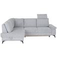 Ecksofa Sound - Schwarz/Grau, MODERN, Textil (170/90/248cm) - Luca Bessoni