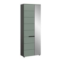 Garderobenschrank Canu Grün/grau B: 65 Cm - Schwarz, Design, Holzwerkstoff (65/190/37cm) - Livetastic