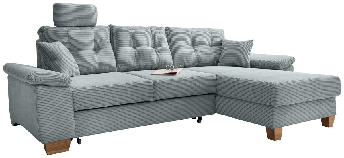 Ecksofa Brizzini Hellblau S: 270x176 Cm - Naturfarben/Hellblau, MODERN, Textil (270/176cm) - Livetastic