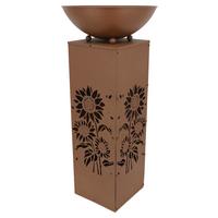 Dekosäule Sonnenblume Rostfarben H: 87 cm - Rostfarben, Design, Metall (38/38/87cm)
