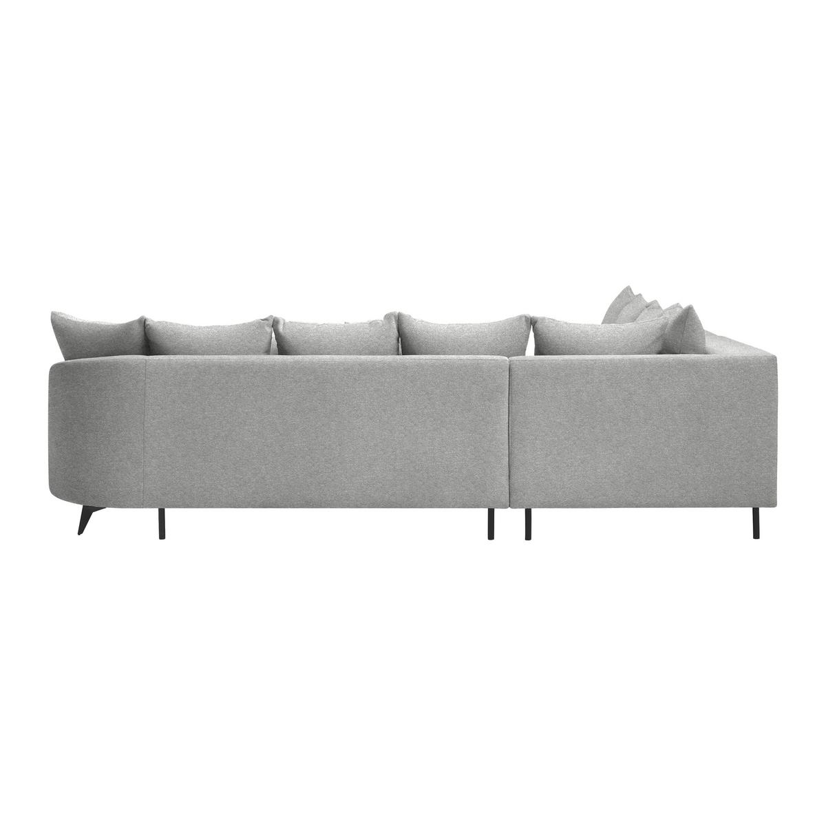 Rohová sedačka AXEL, levá, světle šedá tkanina - černá/světle šedá, Moderní, kov/textil (250/291cm) - Mömax