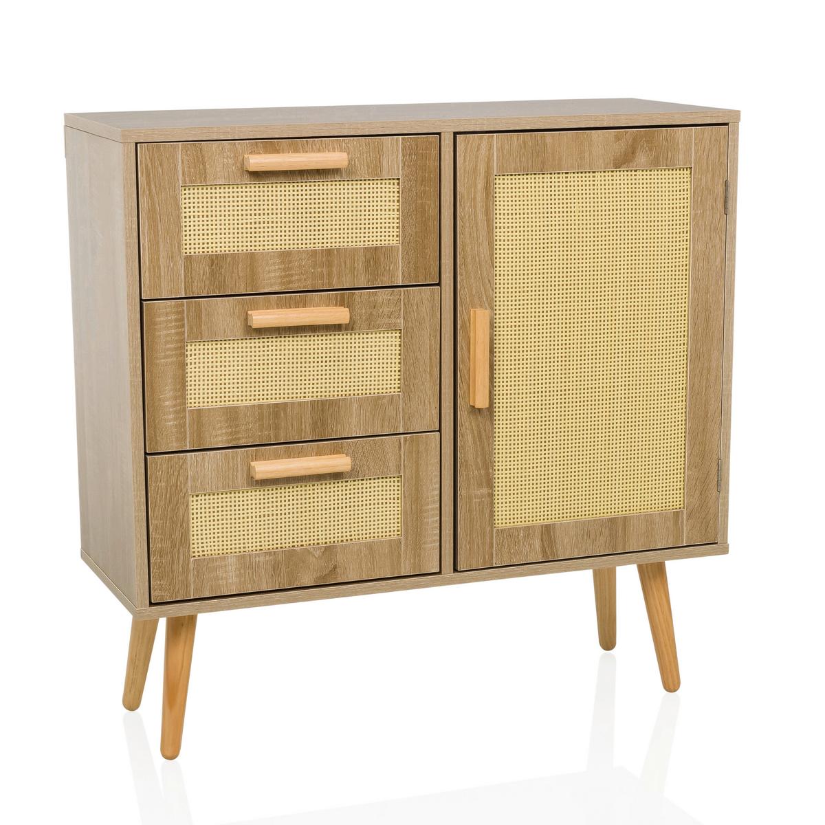 Sideboard Stryn Hellbraun B: 80 Cm - Hellbraun, MODERN, Holzwerkstoff (80/78/32,5cm) - MID.YOU