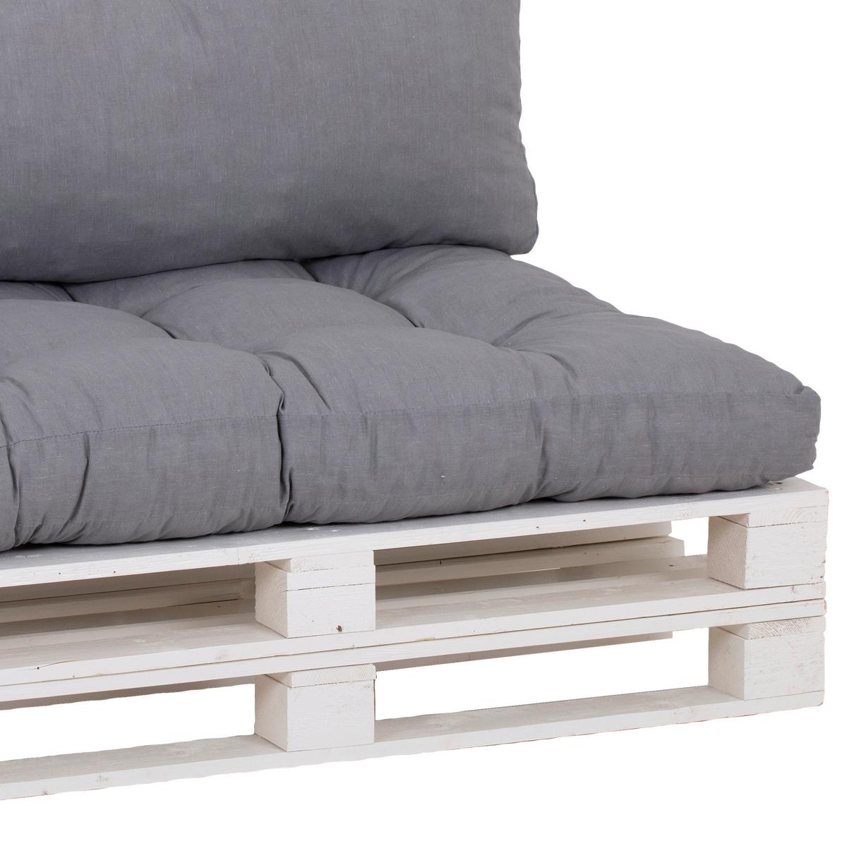 Palettenkissen 2--Teilig 120x80 cm Hellgrau - Hellgrau, Basics, Textil (120/80/16cm)