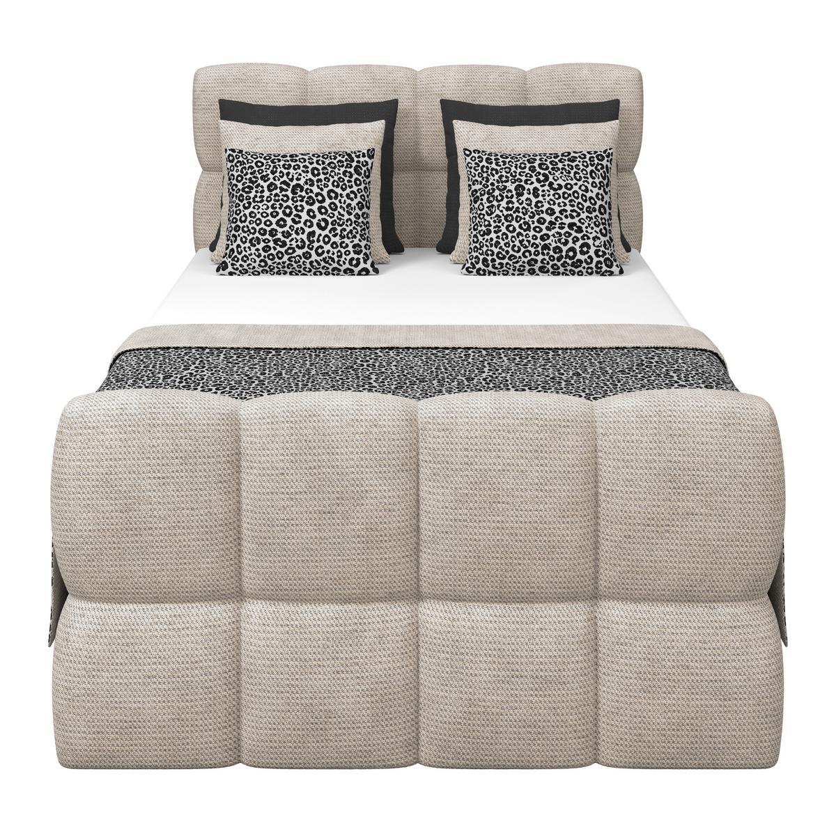 Boxspringbett Brisbane inkl. Bettkasten 140x200 - Beige/Schwarz, Trend, Holz/Holzwerkstoff (140/200cm) - Sembella