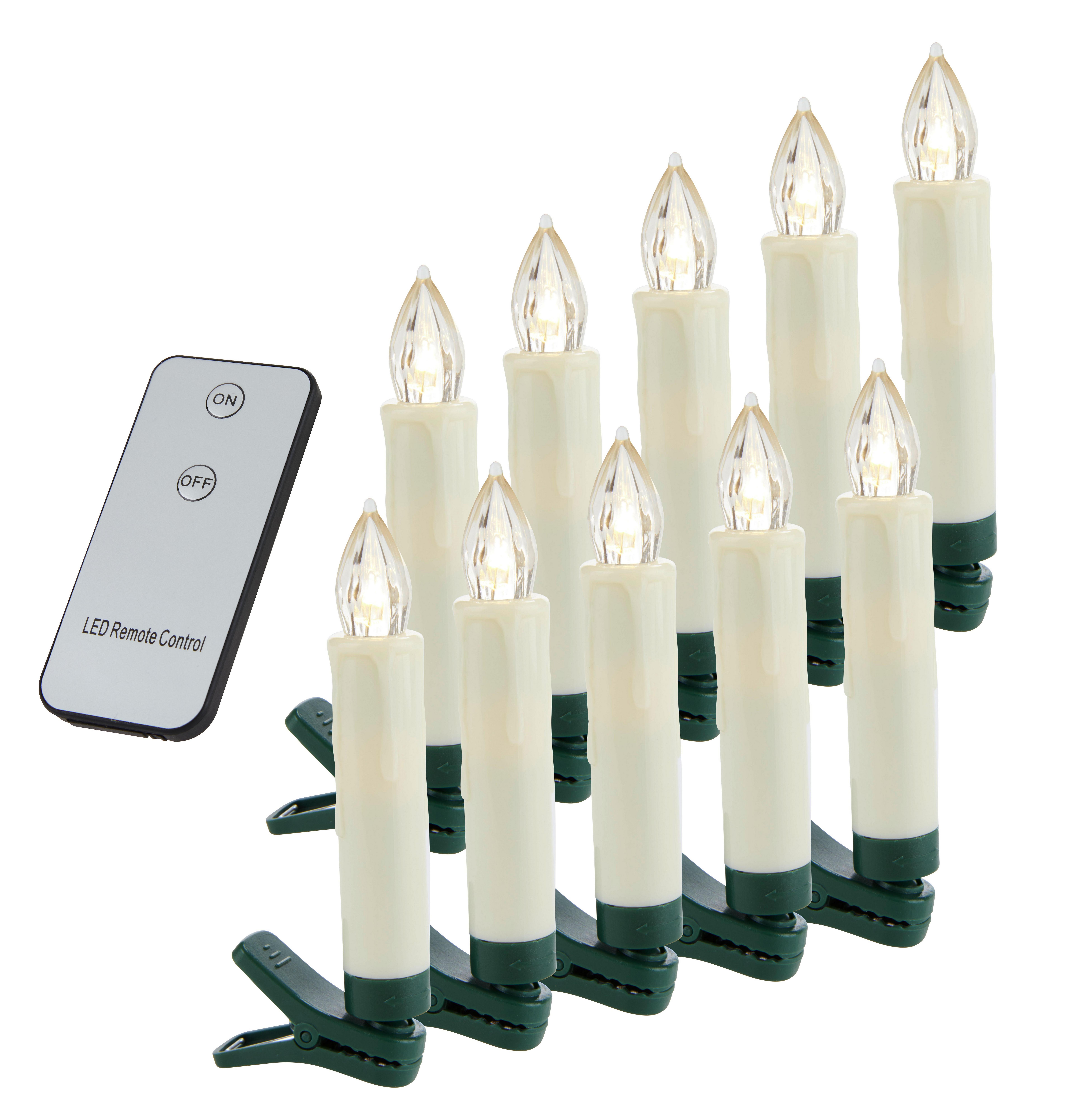 Gyertya Led-del Toby - Krém, romantikus/Landhaus, Műanyag (1,5/10,5cm) - James Wood