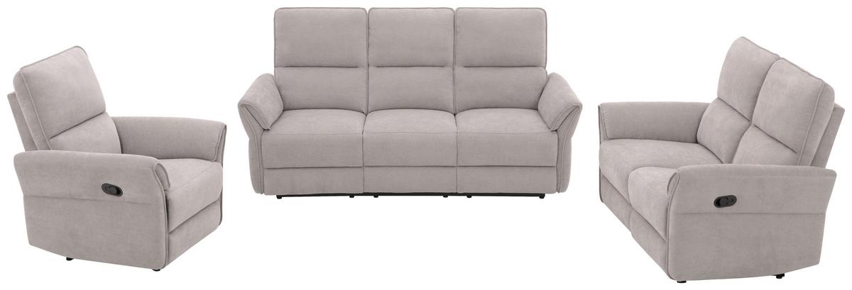 3-Sitzer-Sofa Redon Grau B: 200 cm - Schwarz/Grau, Basics, Holz/Textil (200/103/92cm) - Livetastic