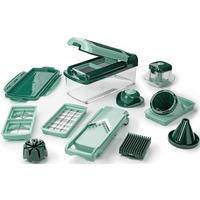 Küchenhelfer-set Nicer Dicer Fusion Smart 16 Tlg. - Türkis/Dunkelgrün, Basics, Kunststoff/Metall - Genius