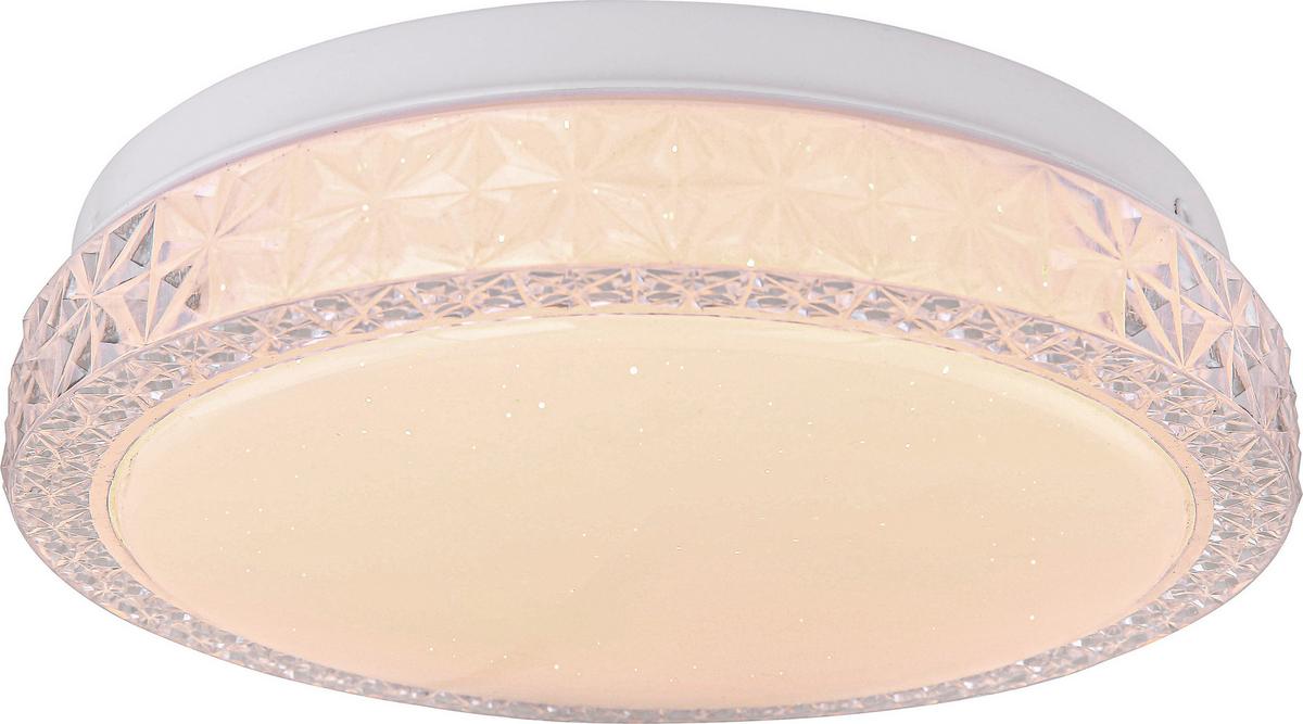 Led-deckenleuchte Monika Ø 20 Cm Rund - Weiß, Basics, Kunststoff/Metall (20/6,5cm) - Ondega