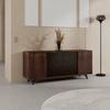 Široká komoda Zelia, š: 180 cm - černá/hnědá, Moderní, kov/dřevo (180/77/45cm) - Bessagi Home