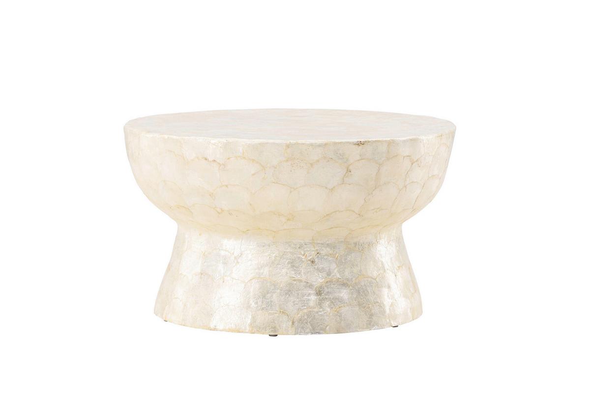 Couchtisch Sandön Creme DxH: 70x40 cm - Creme, MODERN, Naturmaterialien/Holz (70/40cm) - Livetastic