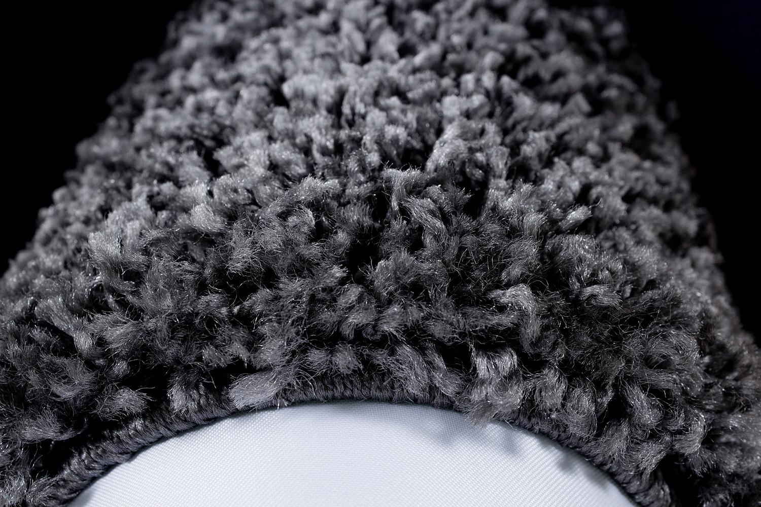 Hochflor Teppich Grau Life Rund Ø 120 cm