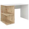 Schreibtisch Mit Fächern Bxh 75x60 Cm Taipei Weiß/eiche - Wildeiche/Weiß, MODERN, Holzwerkstoff (120/75/60cm) - MID.YOU