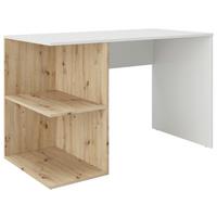 Schreibtisch Mit Fächern Bxh 75x60 Cm Taipei Weiß/eiche - Wildeiche/Weiß, MODERN, Holzwerkstoff (120/75/60cm) - MID.YOU