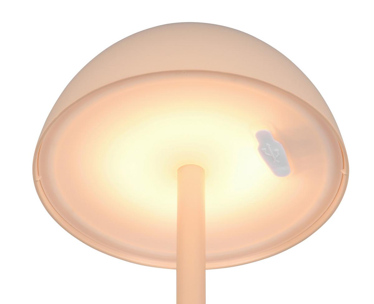 Akku-tischleuchte R54106166 Ricardo - Sandfarben, Trend, Kunststoff (13,5/30cm)