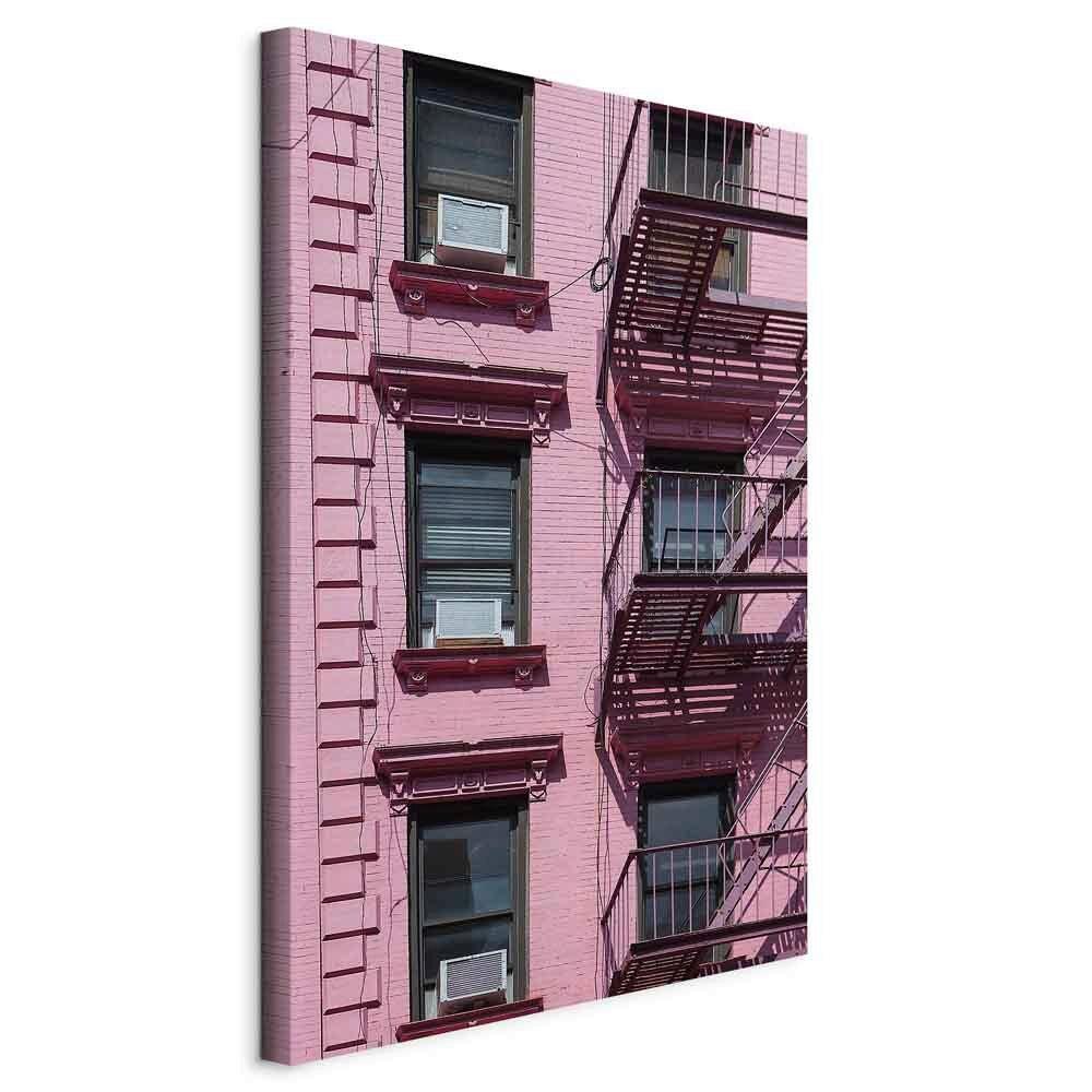 LEINWANDBILD Grau Pink B: 40 cm - Pink/Grau, Basics, Holzwerkstoff/Textil (40/60/1,2cm) - artgeist