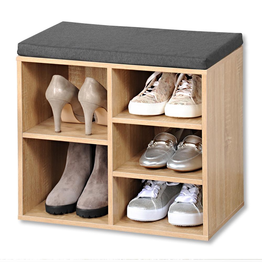 Schuhschrank Sonoma Eiche Dekor - Sonoma Eiche, Basics, Holzwerkstoff (51,5/48/29,5cm) - Kesper