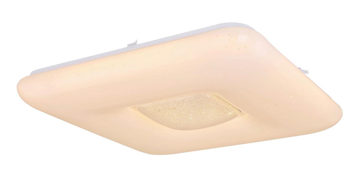 Led Deckenleuchte 50x50 Cm Mit Smart-Steuerung - Opal, Basics, Kunststoff/Metall (50/50/8cm) - Globo