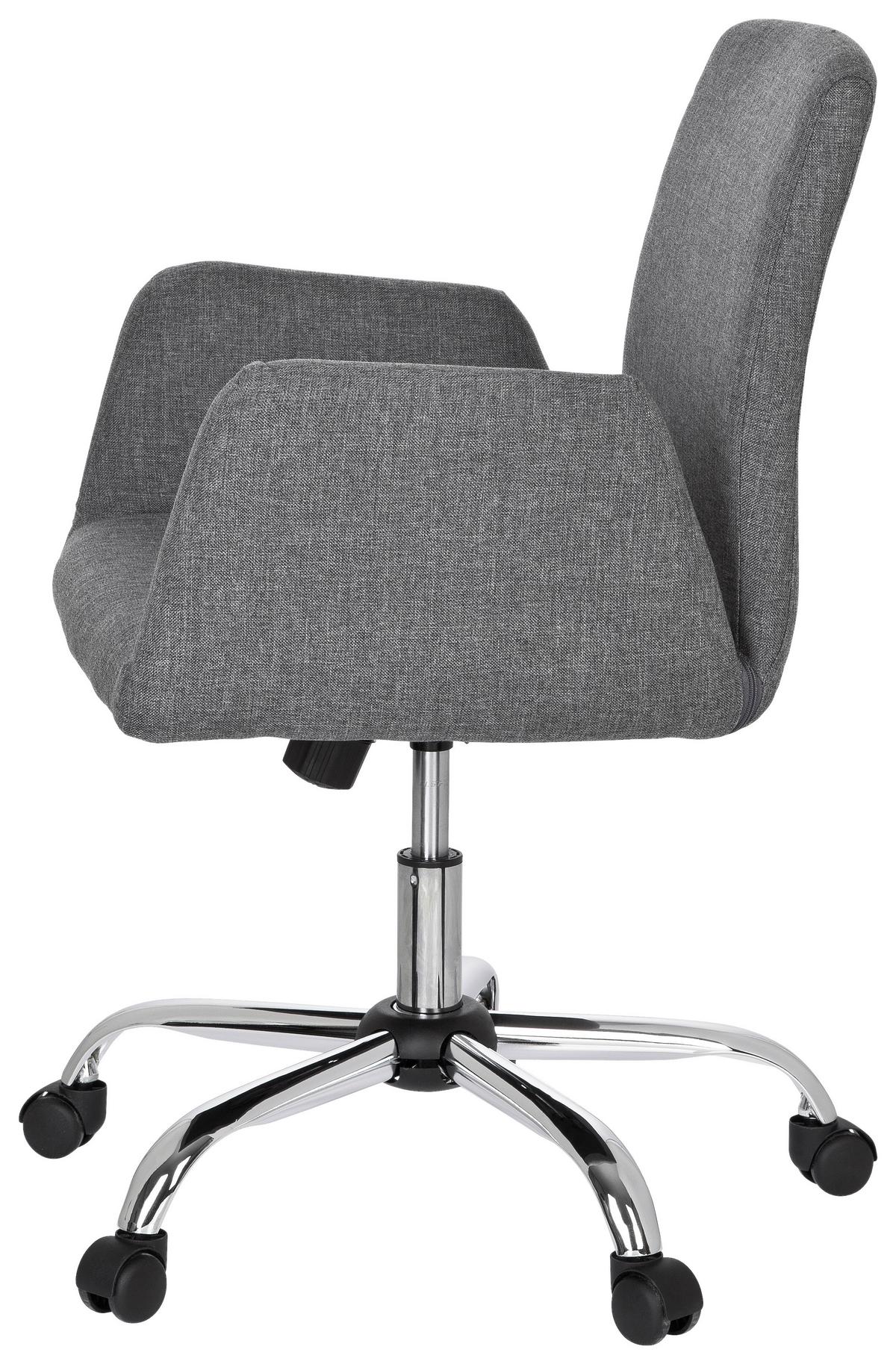 Drehstuhl Flow Grau - Chromfarben/Grau, MODERN, Kunststoff/Textil (54/95/44cm) - MID.YOU