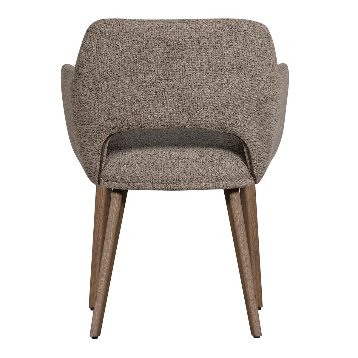 Armlehnstuhl-Set Murat Braun/Taupe B: 61cm - Taupe/Braun, MODERN, Holz/Textil (61/86/60cm) - Livetastic