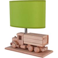 Kindertischleuchte 4112425 Lkw Mit Spardose - Naturfarben/Grün, Natur, Holz/Holzwerkstoff (32/14/27cm)