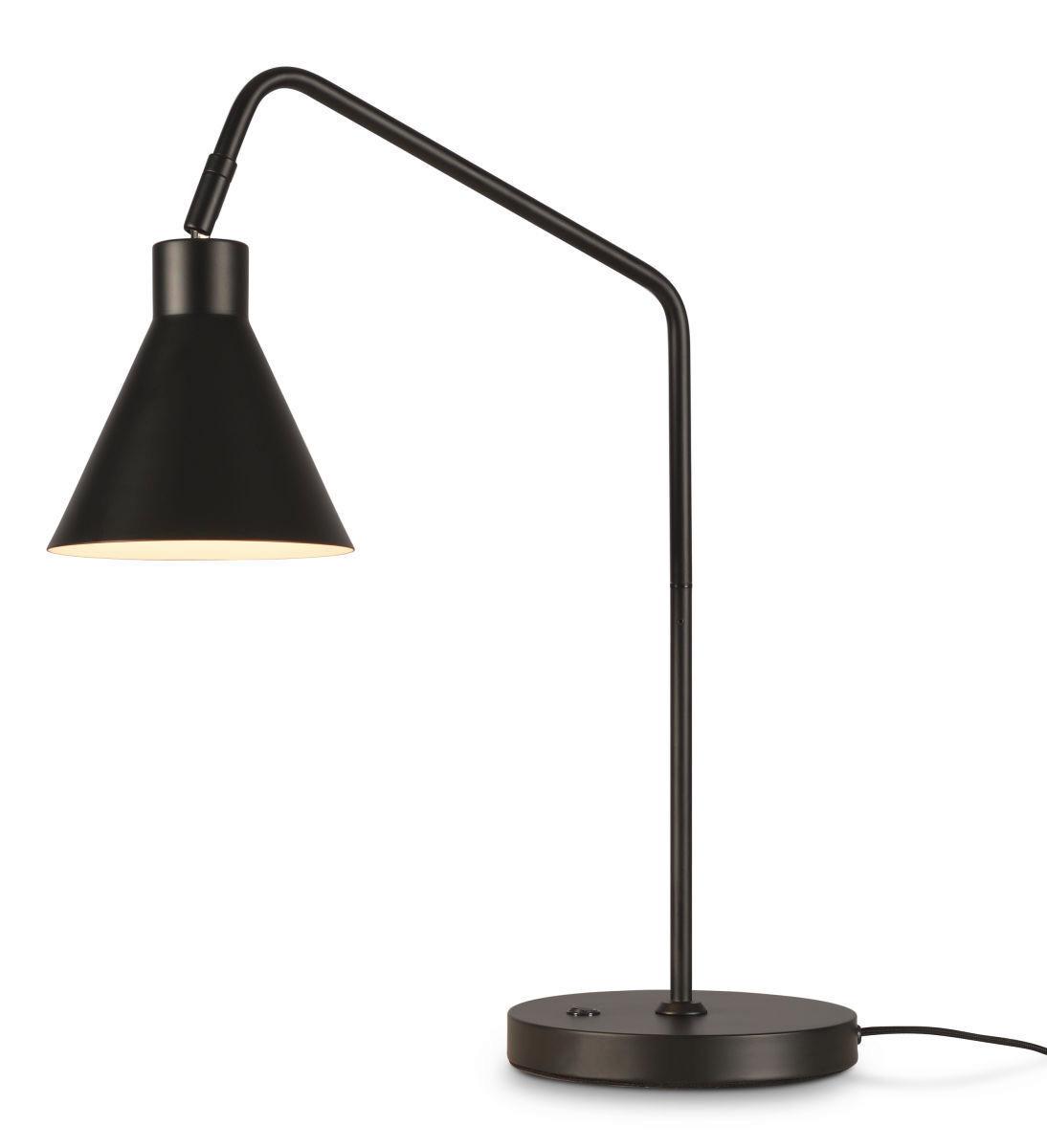 Tischleuchte Lyon Schwarz B: 20 cm - Schwarz, Trend (20/55/55cm) - It's about Romi