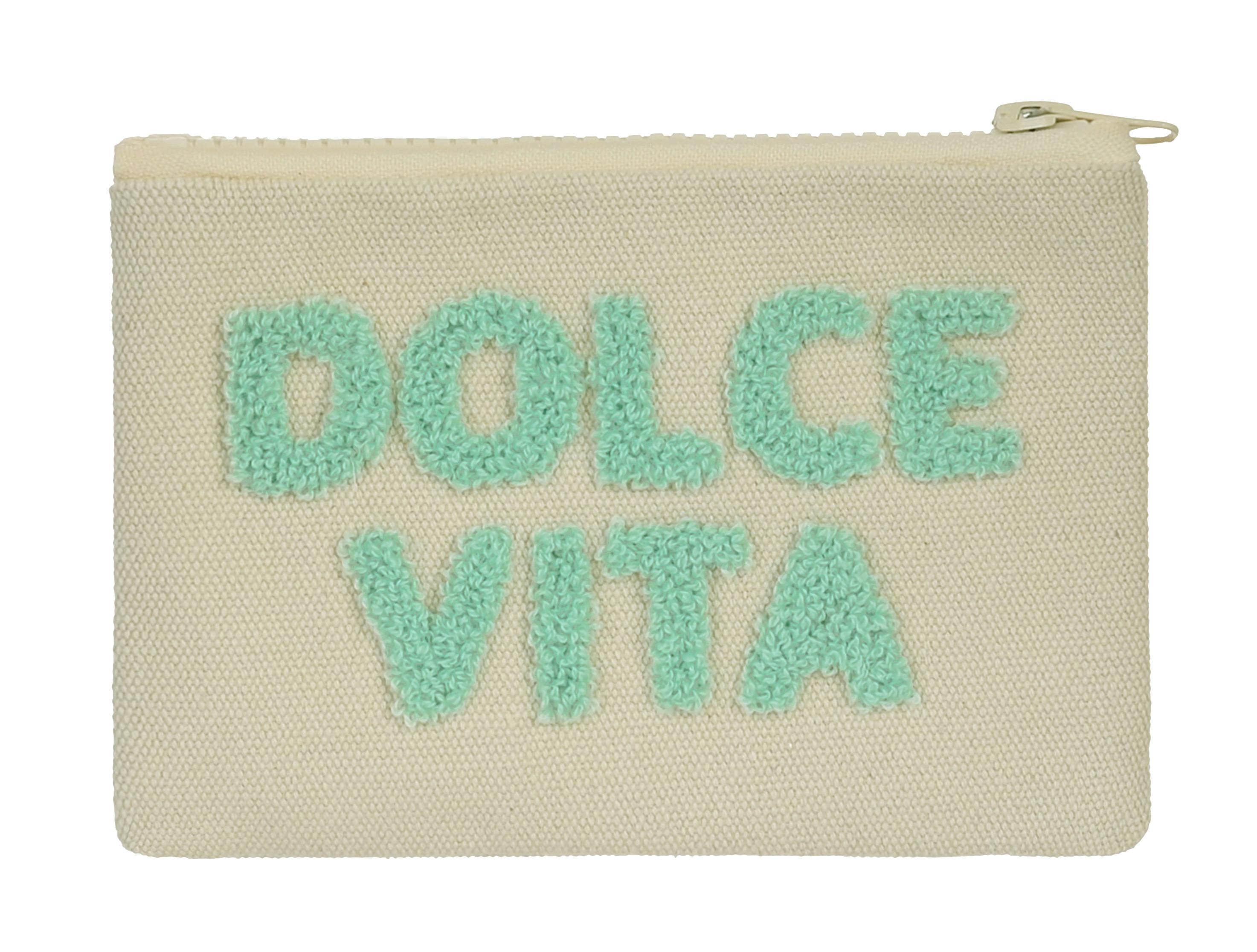 Kozmetická taška KIA - mätovozelená/béžová, Basics, kov/textil (16,5/10,5cm) - Mömax