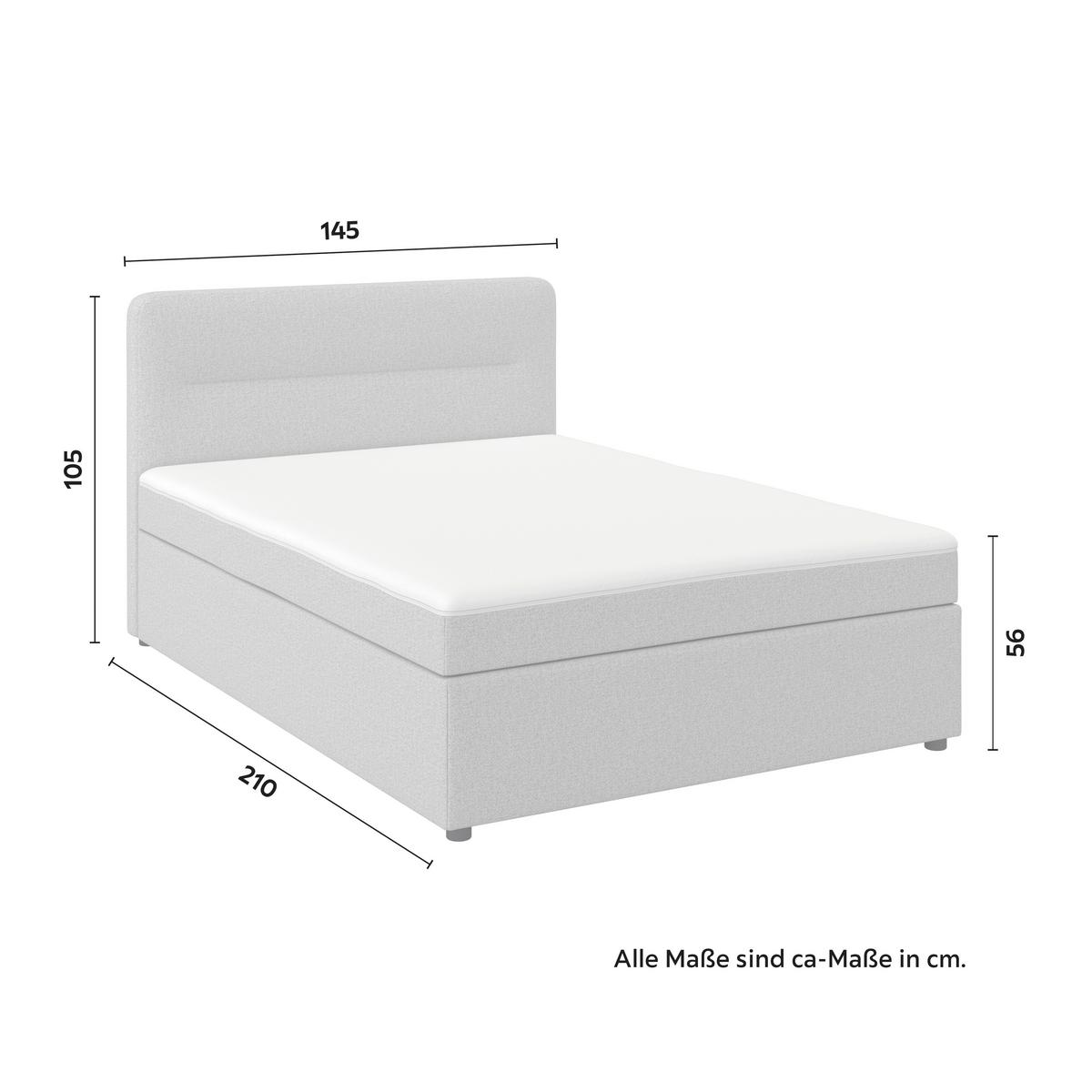 Boxspringová postel MARCO 140x200, šedohnědá - černá/šedohnědá, Moderní, dřevo/textil (140/200cm) - Bessagi Home