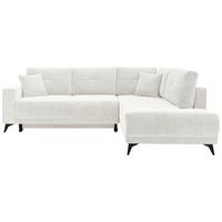 Rohová sedačka TEXAS, pravá, krémová - čierna/krémová, Konventionell, drevo (259/92/203cm) - Based