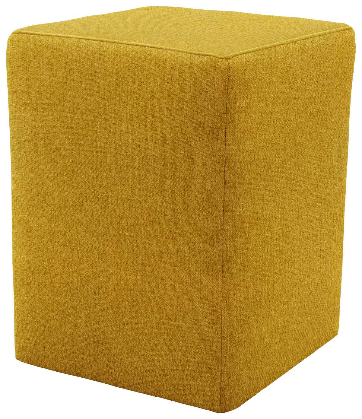 Hocker Looks Xx - Silberfarben/Senfgelb, Design, Textil (38/47/38cm) - LOOKS by W.Joop