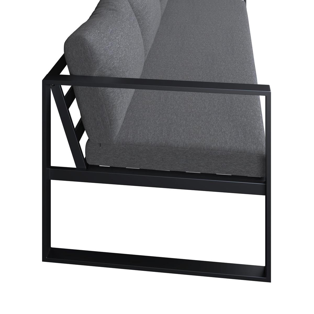 TERASOVÁ SEDACÍ SOUPRAVA AURELIA - antracitová, Moderní, kov/textil - Mömax