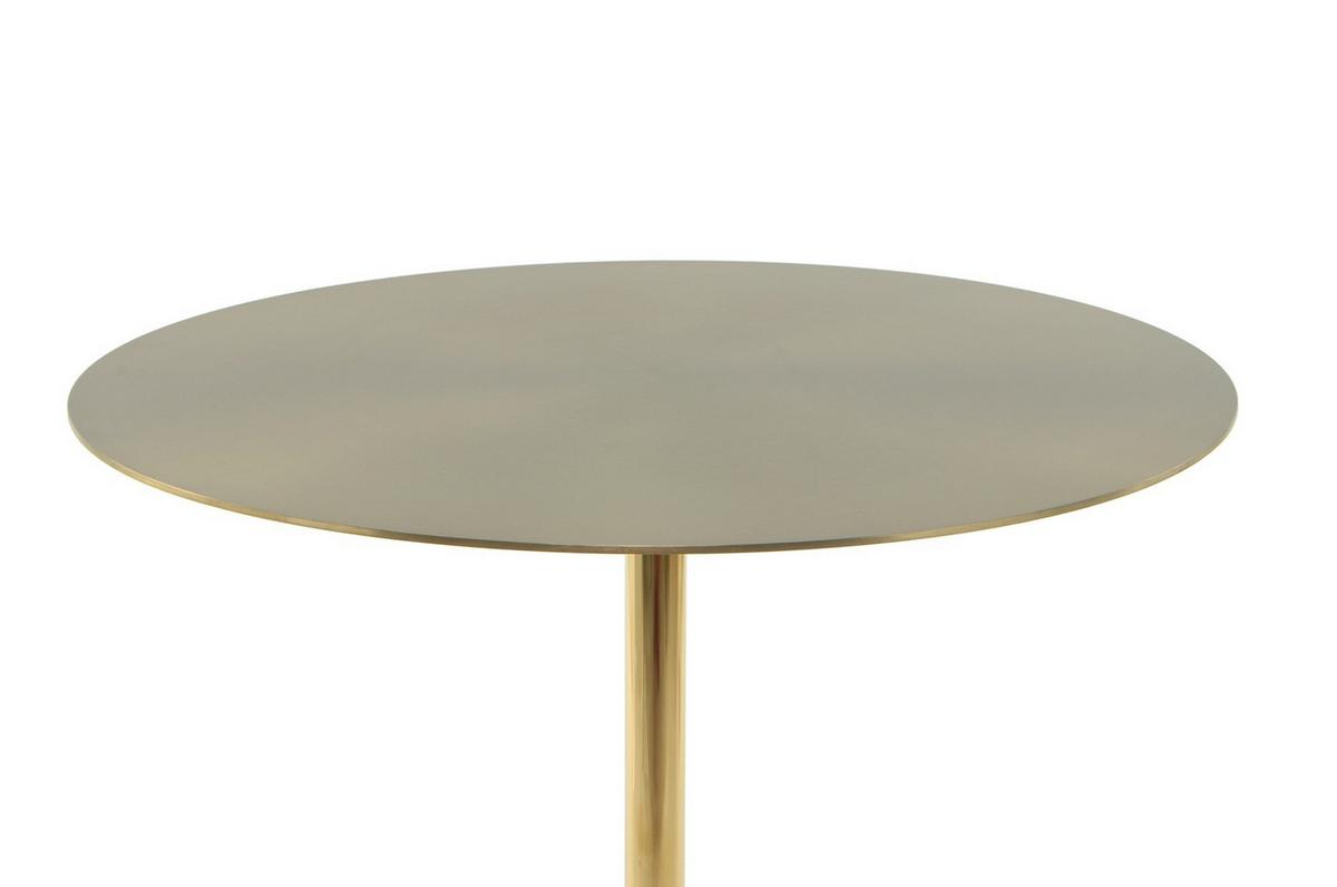PRÍRUČNÝ STOLÍK OSCAR 300 WEIß - biela/zlatá, Design, kov/kameň (40 cm/53 cm/40 cmcm) - Kayoom