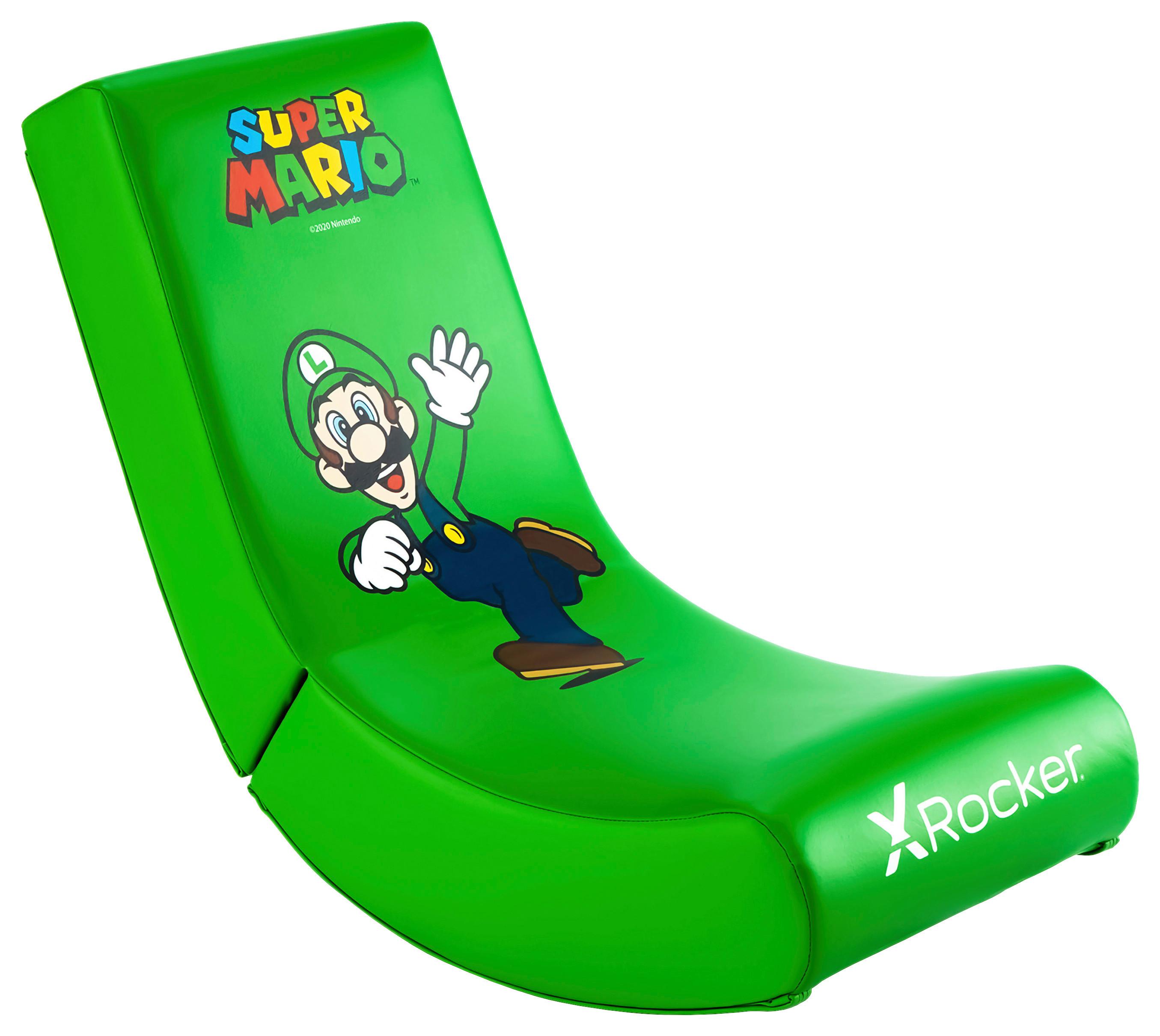 Gamingsessel Nintendo Grün B: 41 Cm - Grün, MODERN, Leder/Holzwerkstoff (41/65/84,5cm) - X Rocker