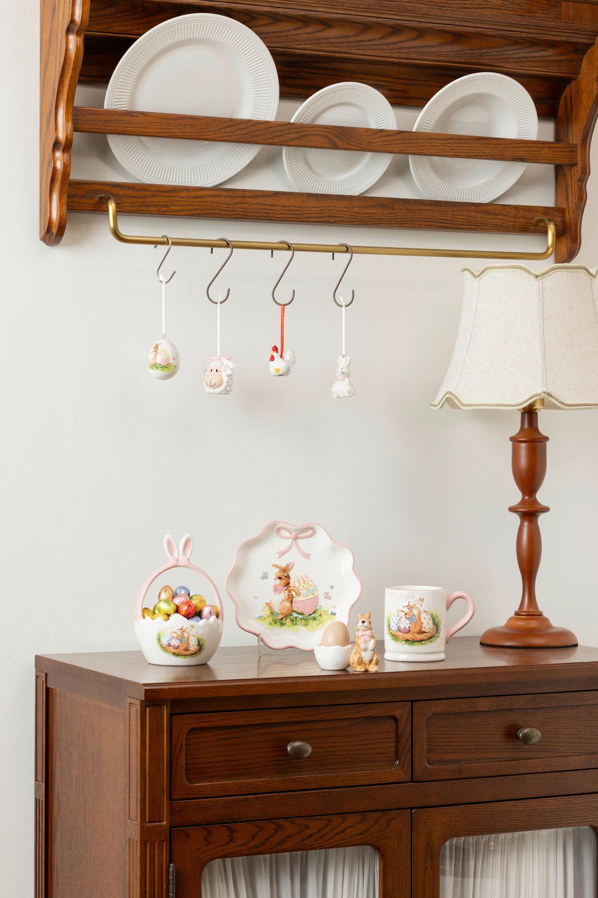 Osterschale Wendy - Pink/Braun, KONVENTIONELL, Keramik (12/17cm) - Luca Bessoni