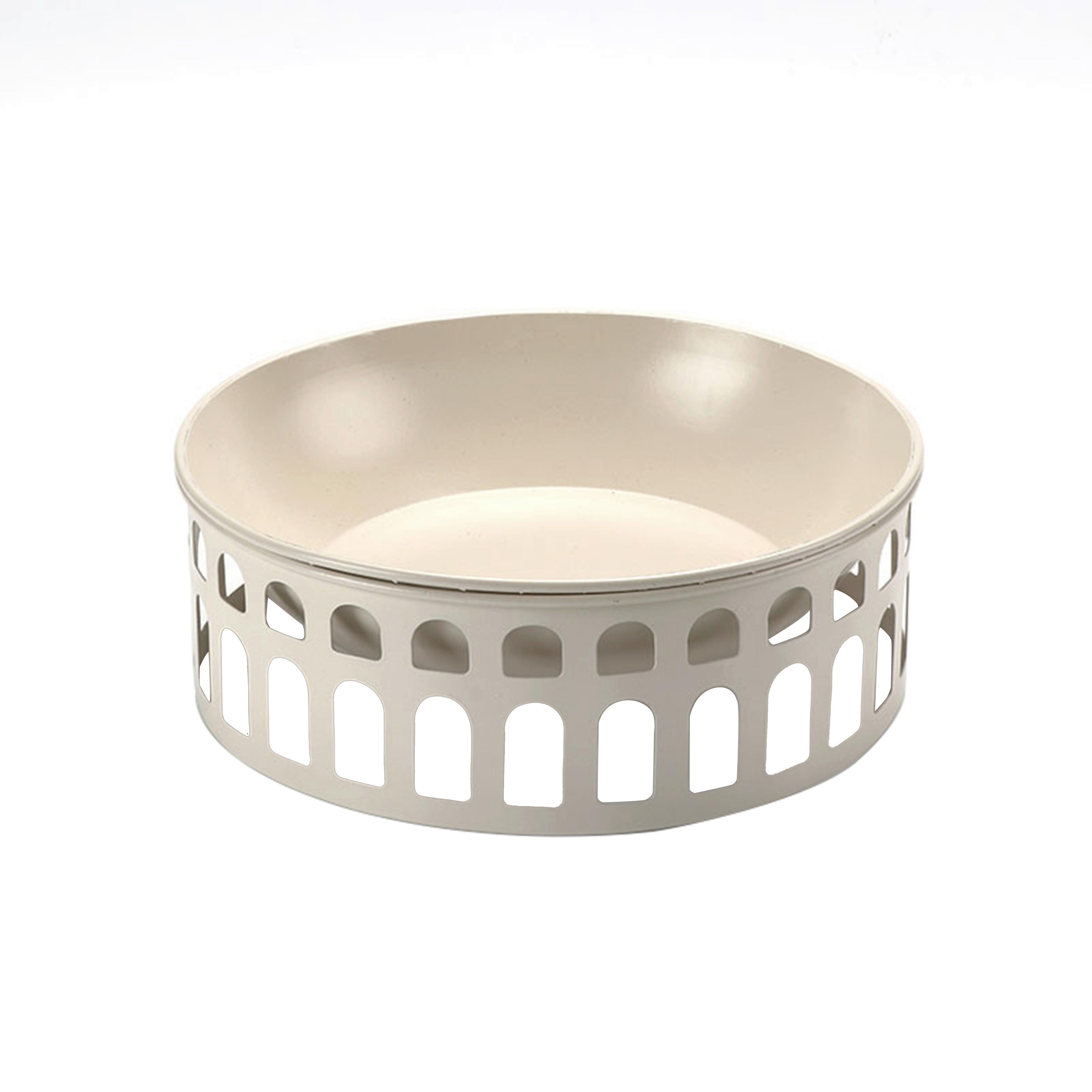 Dekorační Miska Base, Ø: 24cm - béžová, kov (24/9cm) - Modern Living