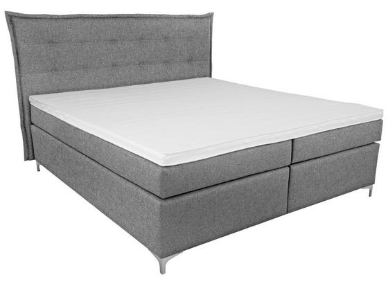 Boxspring Postel Fabio - šedá, Moderní, textil (191/125/208cm) Boxspring Postel Fabio - šedá, Moderní, textil (191/125/208cm)