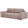 Schlafsofa Vouge Altrosa Bettkasten, B: 255 Cm - Buchefarben/Schwarz, KONVENTIONELL, Textil (255/86/123cm) - Livetastic