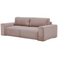 Schlafsofa Vouge Altrosa Bettkasten, B: 255 Cm - Buchefarben/Schwarz, KONVENTIONELL, Textil (255/86/123cm) - Livetastic
