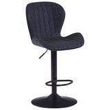 Barhocker Klaus B: 48cm Dunkelgrau - Dunkelgrau/Schwarz, MODERN, Textil/Metall (48/94-114/53cm)