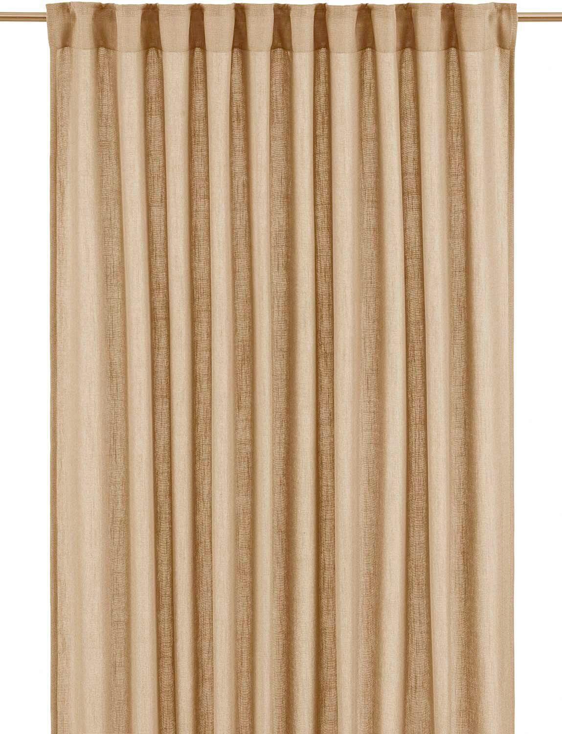HOTOVÝ ZÁVES CECIL - hnedá, Basics, textil (145/260cm) - Svanefors