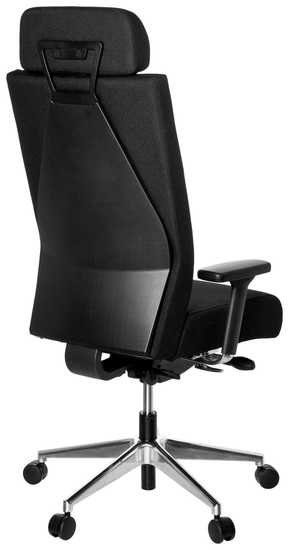 Drehstuhl Pro-Tec Xxl Schwarz - Alufarben/Schwarz, MODERN, Kunststoff/Textil (59/138/49cm) - MID.YOU