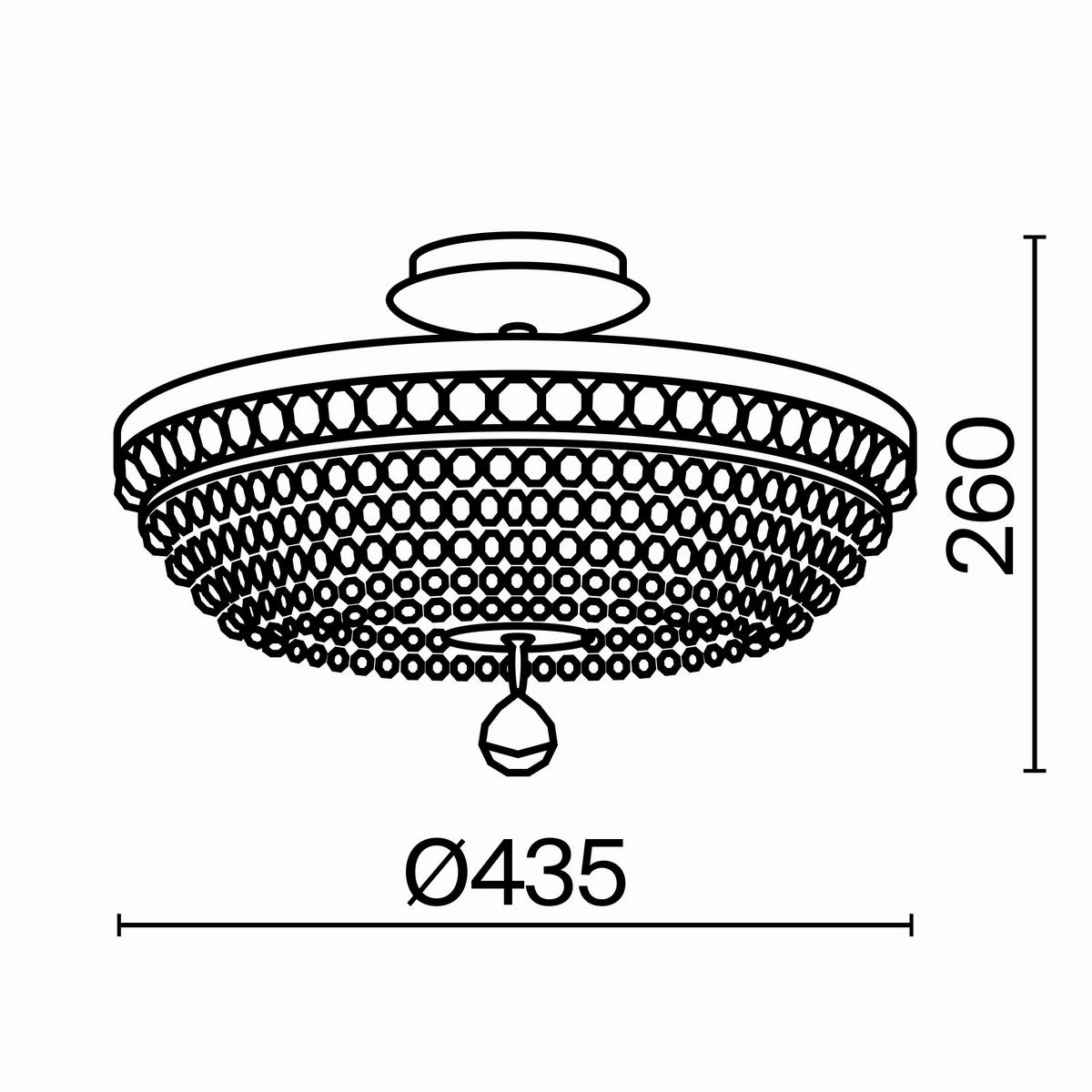 Kronleuchter Ottilia - Goldfarben, Trend, Glas/Metall (43,5/23,5/43,5cm) - MAYTONI