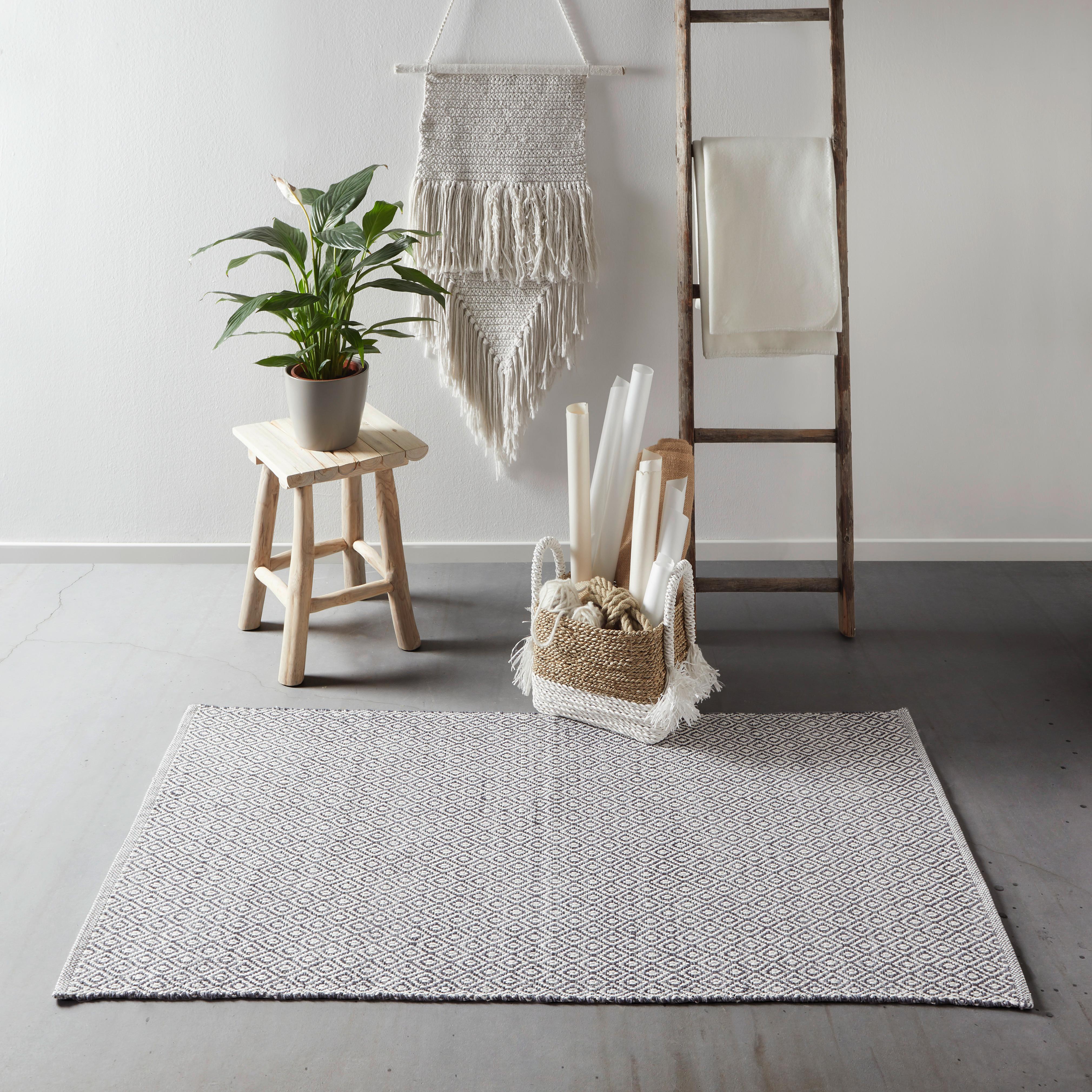 Ručné Tkaný Koberec Carola 1, 60/120cm, Sivá - sivá, Basics, textil (60/120cm) - Modern Living