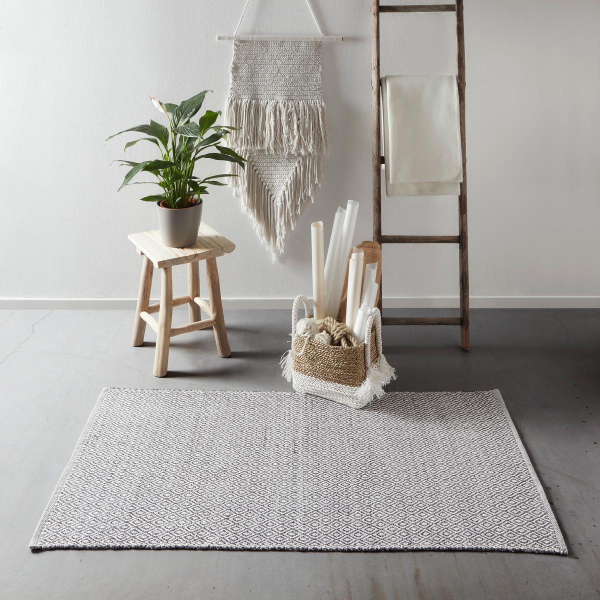 RUČNE TKANÝ KOBEREC Carola 2, 80/150, sivá - sivá, Basics, textil (80/150cm) - Modern Living