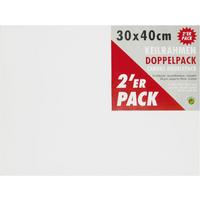 Malířské plátno LEONARDO 2KS / 40/30 cm - bílá, Basics, karton/textil (40/30/3,4cm) - Premium Living