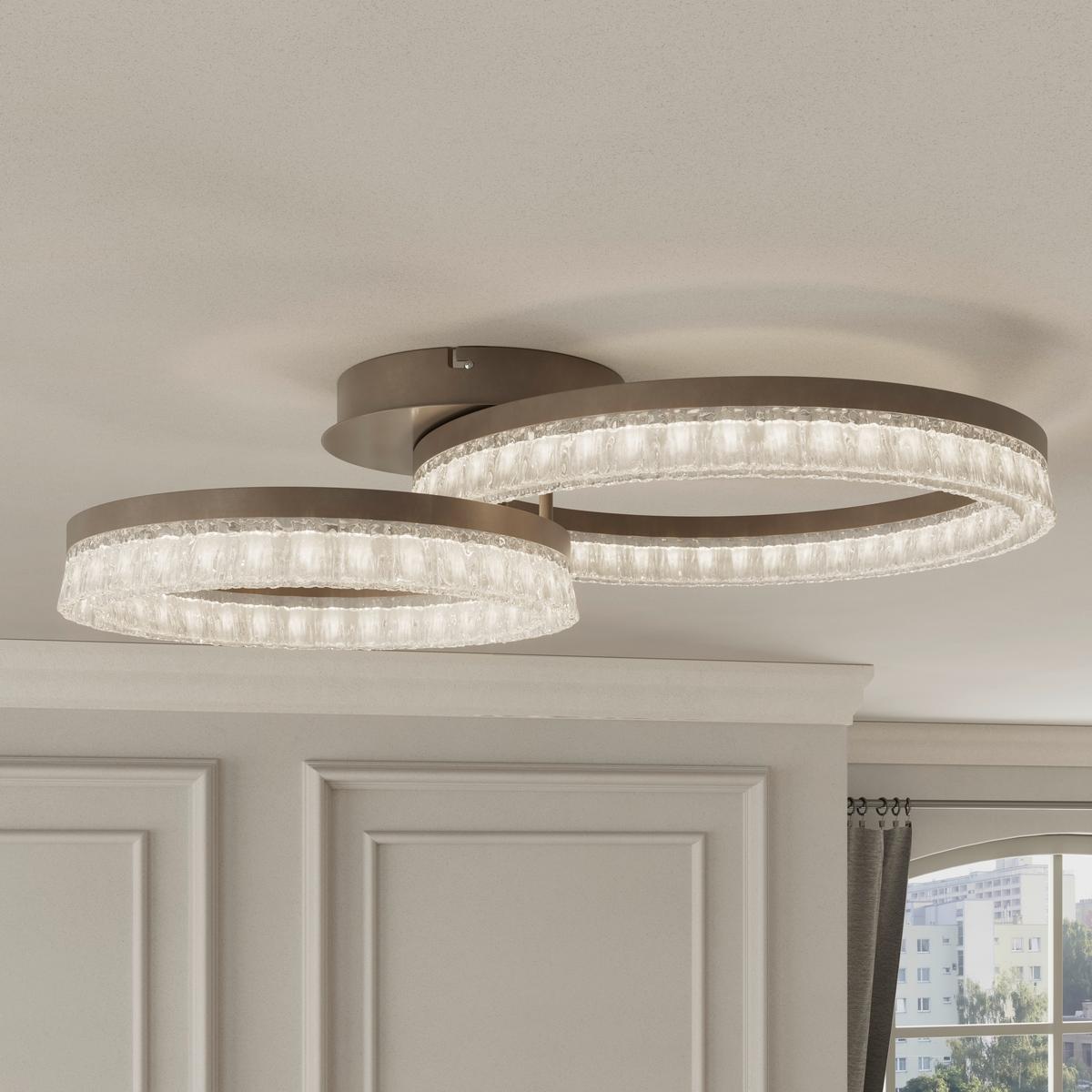 LED-DECKENLEUCHTE JESSI - Cappuccino, Kunststoff/Metall (62/42/15cm) - Luca Bessoni
