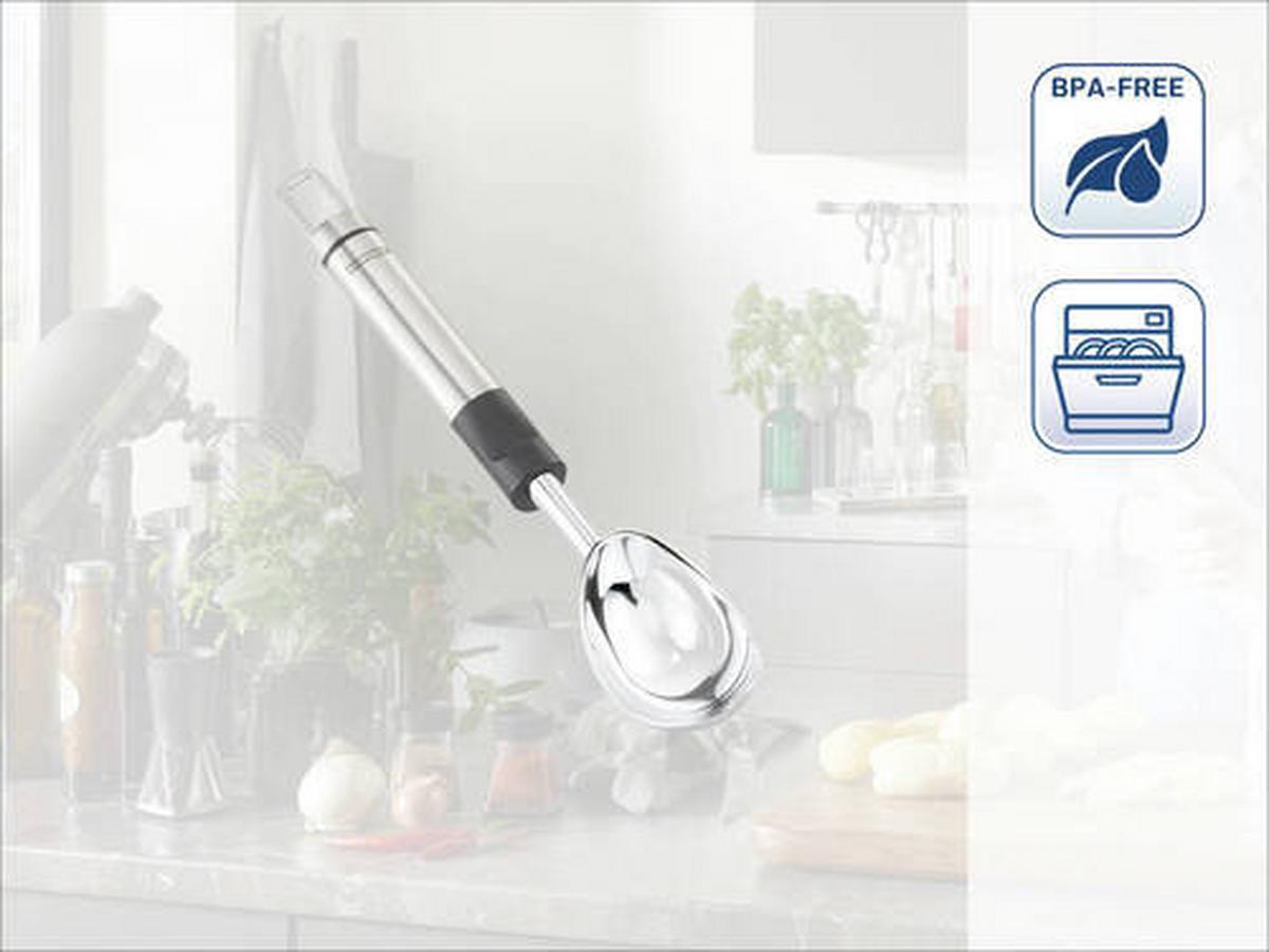 Eisportionierer Candida - Edelstahlfarben/Schwarz, KONVENTIONELL, Kunststoff/Metall (22/4,1/3,3cm) - Leifheit